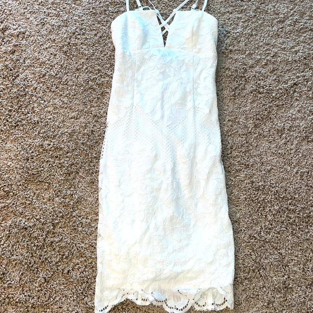 White lace dress